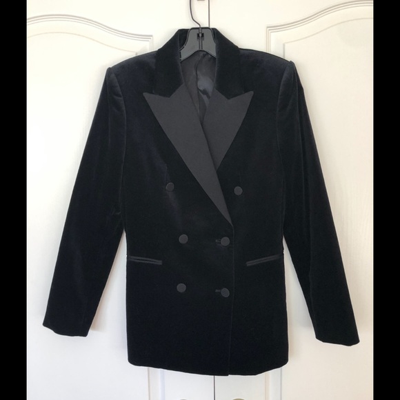 NWOT Theory Velvet Tuxedo Blazer - Picture 4 of 11